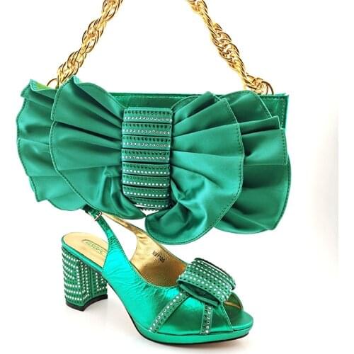 Pink Shoes and Bag Sets High Quality Matching Italian Shoe and Bag Set Decorated with Appliques Italian Shoes with Matching BagS