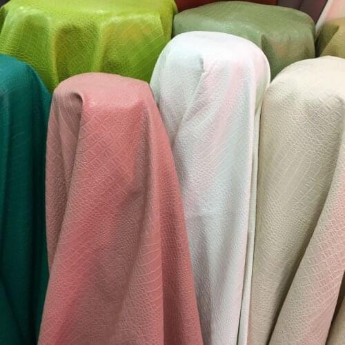 Synthetic PU Crocodile embossed for garment soft leather fabric material