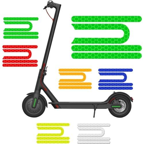 4Pcs/set For Xiaomi Mijia M365 Pro Electric Scooter Reflective Sticker Reflector 7.5cm*0.6cm scooter accessories parts