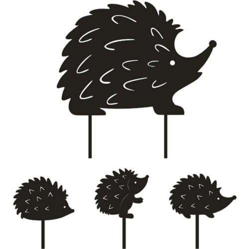 Garden Decoration Hedgehog Wrought Iron Metal Hollow Ornament Creative Animal Landscape Stake Yard Arts Crafts