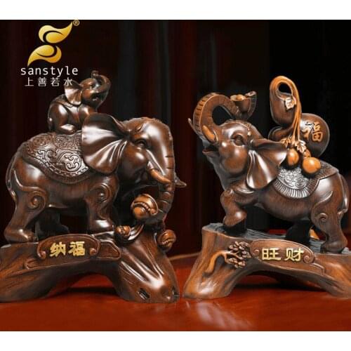 Elephant ornaments of modern arts and crafts like the living room feng shui lucky auspicious ornaments Home Furnishing