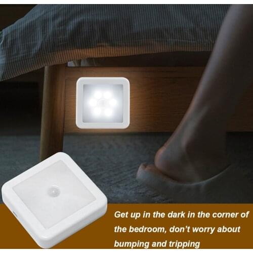 Night Light Smart Motion Sensor LED Night Lamp Battery Operated WC Bedside Lamp For Room Hallway Pathway Toilet