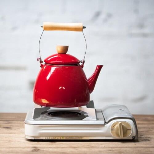 Japanese barley pot enamel kettle coffee pot thickening kungfu teapot electromagnetic stove general purpose water bottle 2L 2.2L