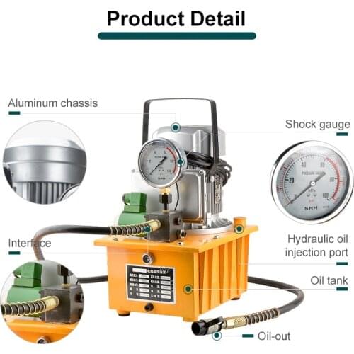ZCB-700D Hydraulic electric pump 7L Oil reservoil capacity 220v/ 380v/110V Optional Solenoid valve pump With Pedal 750W 70Mpa