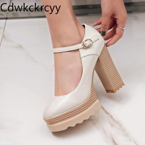 Spring and fall The New fashion Round head overheight with 12CM Women shoes Sexy banquet Asakuchi High heel Single shoes 34-42