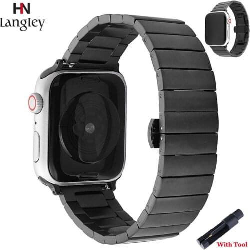 Link bracelet for apple watch band 44mm 40mm watchband stainless steel strap for apple watch serie SE 6 5 4 3 iwatch 42mm 38mm