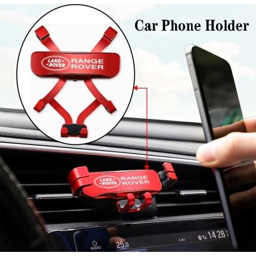 1Pcs Zinc Alloy Gravity Car Mount Mobile Phone Holder For Land Rover Range Discovery Guardian 4 Freelander 2 Evoque Defender