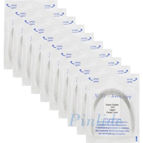 10 Packs Dental Orthodontic Arch Wire Niti Round Wire Super Elastic Natural Form 020 Upper 100Pcs