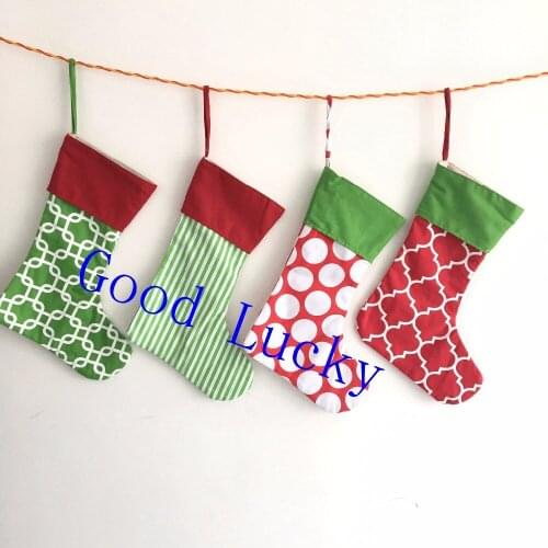 100pcs/lot newest style good quality canvas 16*12inch canvas Christmas stocking monogram Christmas gift bag stocking