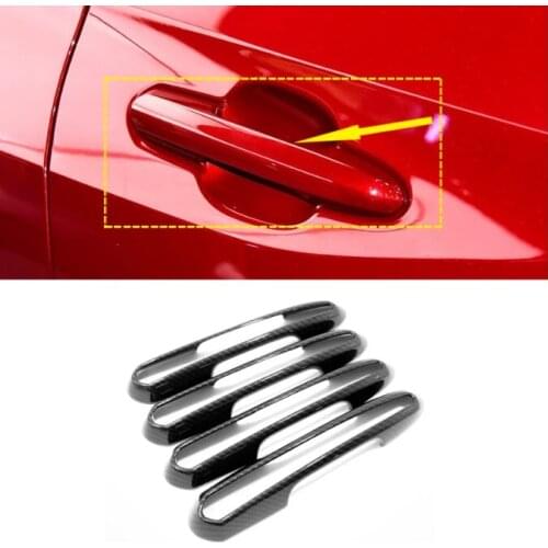 Car Styling ABS Exterior Side Door Handle Bowls Decor Cover Trim 4pcs For Toyota RAV4 XA50 2019 2020 Auto Accessory