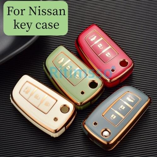 2/3 Buttons Tpu Car Remote Key Fob Shell Cover Case for Nissan X-Trail Juke Qashqai Micra Pulsar 2014 2015 2016 2017 2018