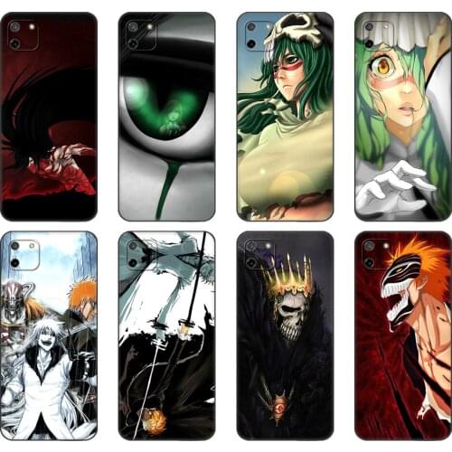 Black tpu Case For OPPO Realme C11 C20 C21 Case Back Cover Bumper Bleach Japan Anime