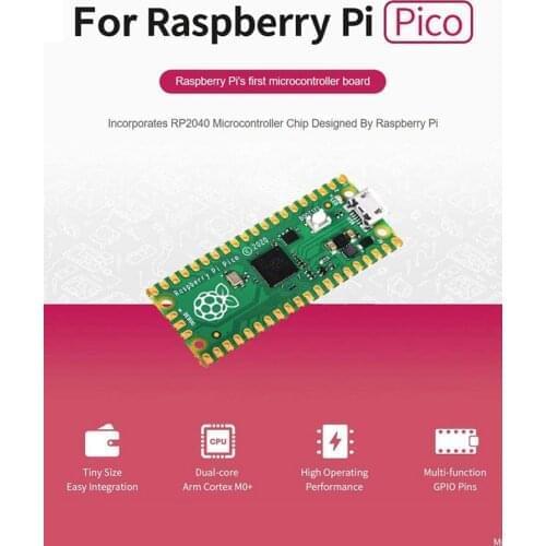 For Raspberry Pi Pico Microcontroller RP2040 Dual-core Development Board Arm Cortex-M0+ Processor 133 MHz Support Programming