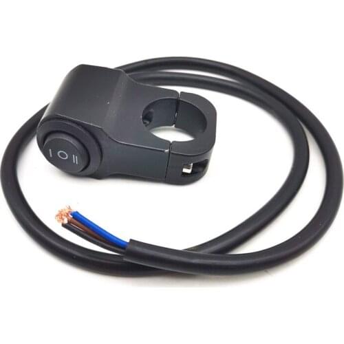 12V 10A CNC Black 120W Motorcycle Handlebar Headlight On Off Switch Without Control Lamp