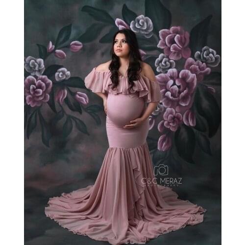 Photography Backdrop Oil Painting Flowers Floral Photo Background Studio Portraits Kids Newborns Pregnant Maternity Shoot Props