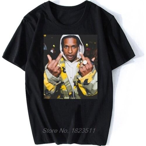 Funny Rare Top Asap Rocky Unisex T Shirt Casual Men O-neck Cotton T-shirt Hip Hop T Shirt Cool Tees Tops Harajuku