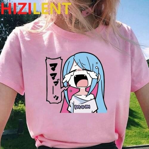 Anime kawaii e-girl print goth loli woman 100% cotton T-shirt Harajuku Japanese streetwear trend cosplay Casual graphic t shirt