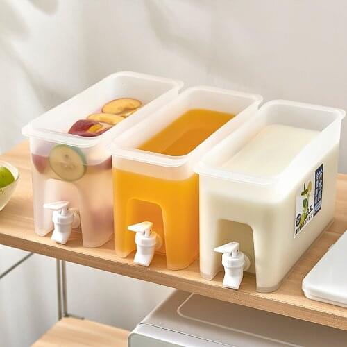 Fruit Teapot Lemonade Container Large Capacity Drink with Spigot 3.5L Leakproof Plastic Large Beverage Dispenser