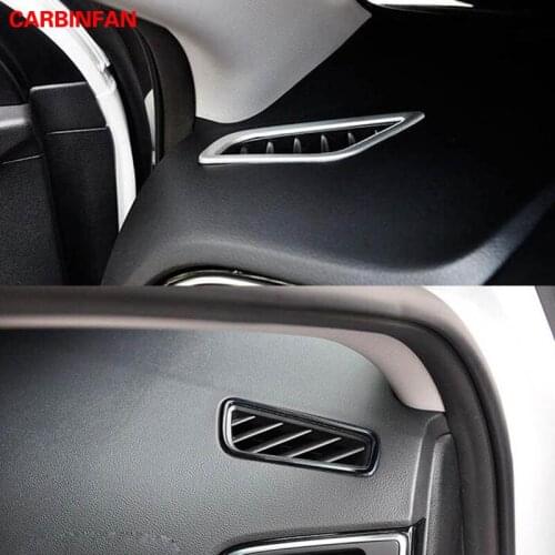 Chrome Dashboard Air Vent Outlet Cover Trim Bezel Frame Front Insert Strip Garnish Molding For Hyundai Elantra Avante 2017 2018