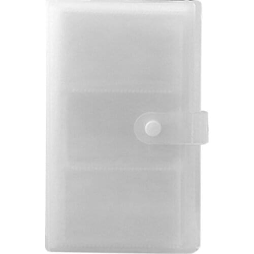 240 Slots Transparent PP Cover Business Card Book Large Capacity ID Holders Ticket Collection Clip