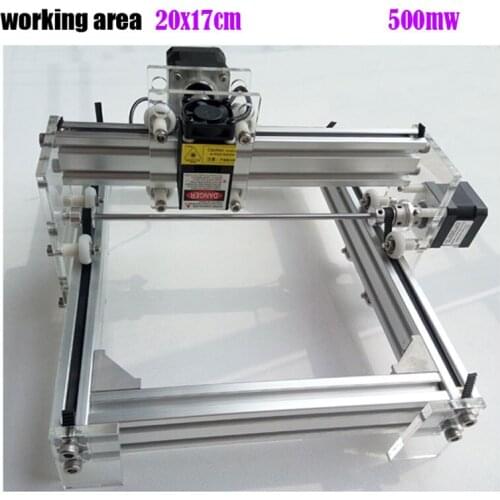 GRBL 500mW Desktop DIY kit blue purple Laser Engraving Machine Picture CNC Printer, working area 20cmx17cm