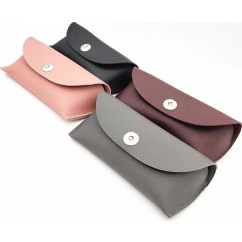 Fashion Portable Men Women Glasses Box Magnetic PU Leather Folding Glasses Case For Eyeglass Oversize Sunglasses Holder Unisex