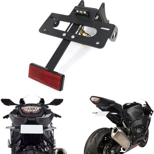 Tail Tidy Fender Eliminator Kit Fit For Honda CBR1000RR 2017-2021 Motorcycle Rear License Plate Mount Holder with LED Light