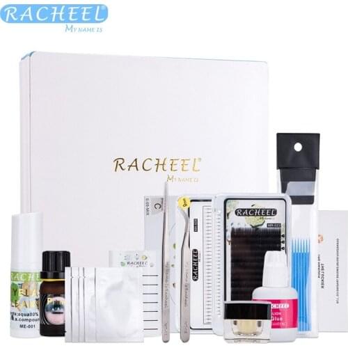 Eyelash Grafting Beginners Practice Set Tweezers Eyelash Cleanser Glue & Remover Primer Lashes Extension Tool Kit