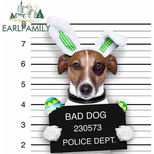 EARLFAMILY 13cm x 12.4cm For Dog BAD Car Decal DIY Motorcycle Car Stickers Vinyl Material Funny Motorcycle Bumper Decoration