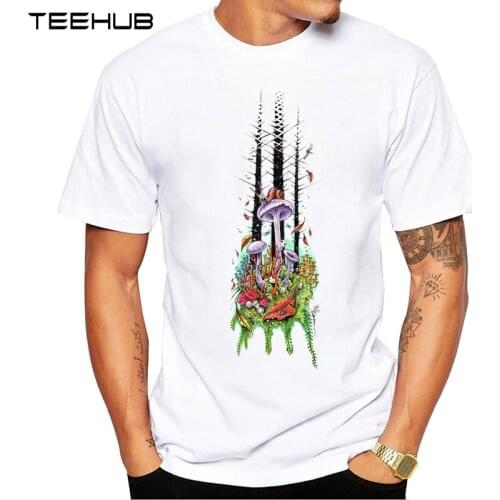 New Arrivals 2019 TEEHUB Cool Woodland Wonderment Design Mens Fashion Printed T-Shirt Short Sleeve O-neck Tops Hipster Tee