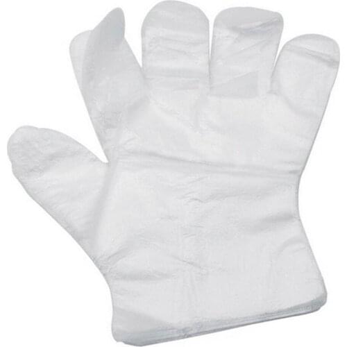 1000pcs Disposable Plastic Clear Gloves for Food Salon Beauty Catering