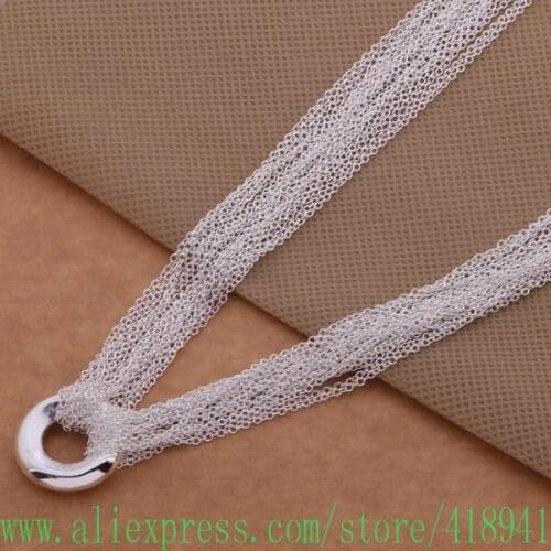 Silver Plated Necklace, Silver Plated fashion jewelry Net zero necklace /eqganhna briakipa AN533