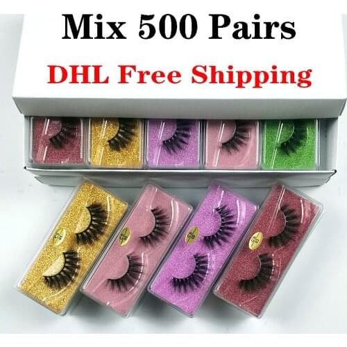 Eyelashes Wholesale 100/300/500 Pairs 3d Mink Lashes Natural Mink Eyelashes Pack False Eyelashes Makeup False Lashes In Bulk