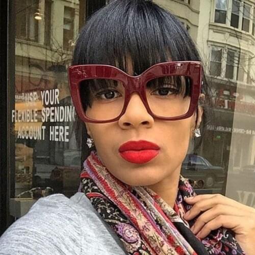 Luxury Cat Eye Sunglasses For Women Brand Designer Personality Oversized Cateye Frame Glasses Fashion Trend Sun Glasses UV400