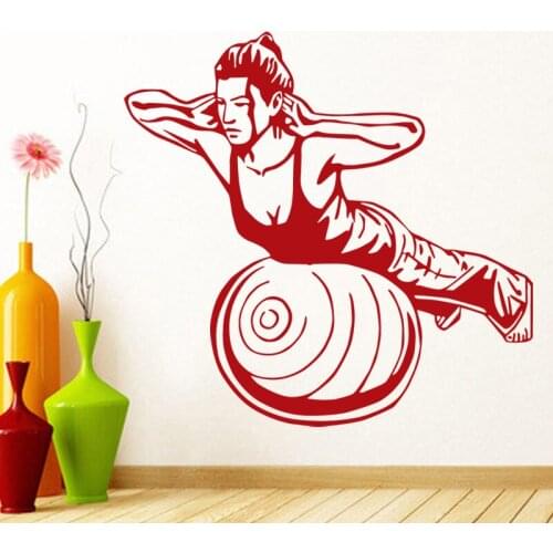 Gym Sticker Fitness Decal Body-building Posters Vinyl Wall Decals Pegatina Quadro Parede Decor Mural Gym Sticker