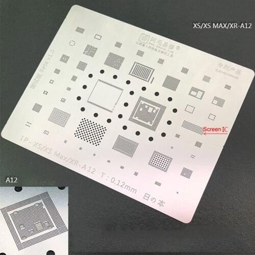 For iPhone XS XS Max XR BGA Reballing Stencil A12 Muti-purpose Stencil with CPU IC Reballing Pin Heat Template Tin Plant Net