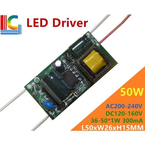 AC 200V to 240V 36W 42W 48W 50W Lighting Transformer BP2857D LED Driver Output 300mA Constant current Power Supply 120V to 160V
