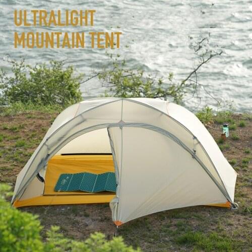 Backpacking Expedition Shelters Mountain Tents for Wild Camping Ultralight 2 Person 15D DAC Pole Mountaineering Gear Equipment