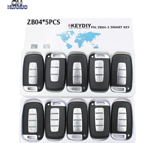5PCS* KEYDIY Universal Smart Key ZB04-3 ZB04-4 for KD-X2 Car Key Remote Replacement Fit More than 2000 Models