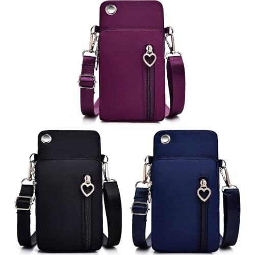 Messenger Bag Mini Shoulder Bag Diagonal Multi-Function Mobile Phone Bag Outdoor Earphone Pouch Sports Bag 7in Outdoor Bags