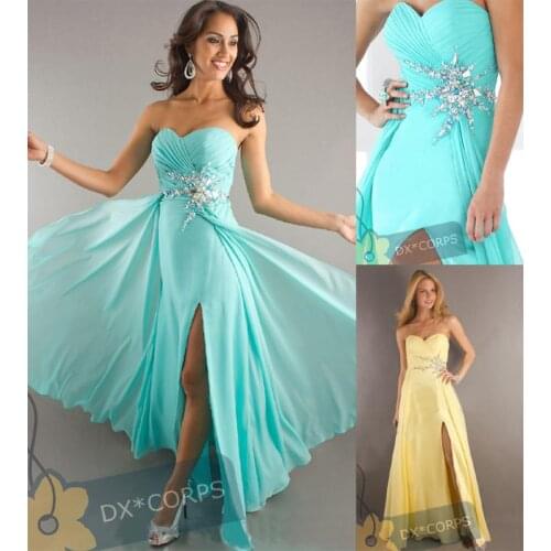 Free shipping 2016 new design hot seller chiffon custom size/color Sexy Slit Long Womans rhinestone zippers Bridesmaid Dresses