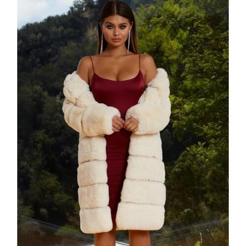 Winter Faux Fur Coat Women 2020 Casual Plus Size Thick Warm Long Coat Female Luxury Black Oversize Fur Jackets Cardigan Outwear