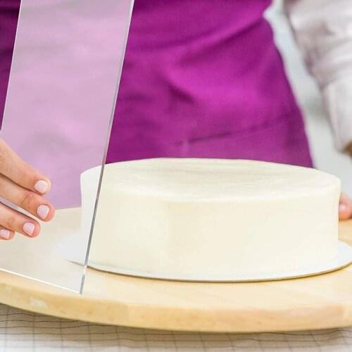 1PC Cake Cream Scraper Rectangular Acrylic Baking Tool Baking Cake Cream Transparent Acrylic Smooth Scraper Home Bakery