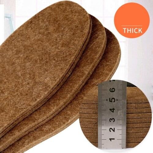 10Pairs Winter Warm Wool Felt Insoles For Shoes Men WomenThickening Soft Plush Breathable Cotton Insoles Shoe Pad Insert Cushion
