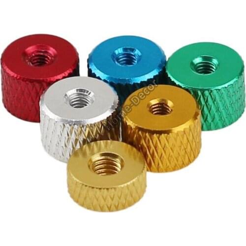 10 PCS M3&M4 4 mm Thickness Through Hole Manual Nut Aircraft Camera Tripod Fastening Nut Knurled Nut Aluminum Nut