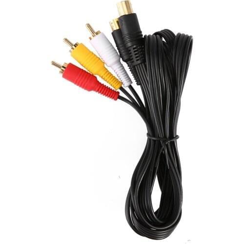 10 Pcs Gold Plating Plug S-Video AV RCA Audio Video Cord Cable for SEGA Saturn SS