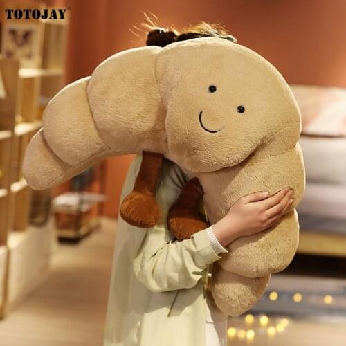 18/35/70cm Cute Plush Croissant Toy Stuffed Simulation Food Bread Soft Doll Kids Toys Bedroon Sleep Pillow Girls Birthday Gift