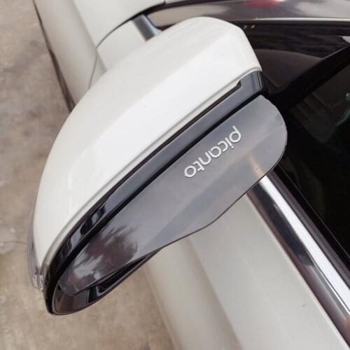 2Pcs/set Car Rain Eyebrow for For Kia Rio Cerato Soul Picanto Universal PVC Rearview Mirror Eyebrow Rain Cover