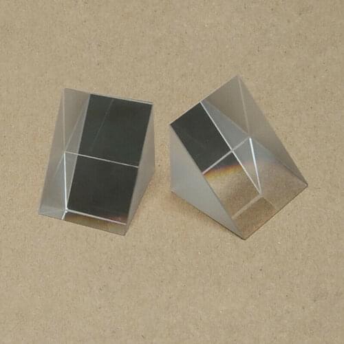2pcs 8mm 10mm 25mm K9 Optical Glass Right Angle Prism for Optical Experiment Optical Instruments