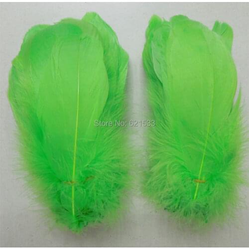 200pcs/lot!13-18cm long Lime Green Loose Goose Nagoire Feathers Perfect for crafts,costume design,headbands,hair fascinators